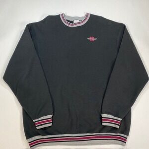 Wilson Authentic Sweatshirt XXL‎ Black Gray Red Striped Crew Neck USA Made